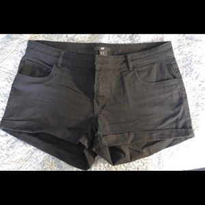 Black Jean Shorts
